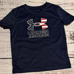 Under Armour Navy Short Sleeve Tee with Patriotic Logo
